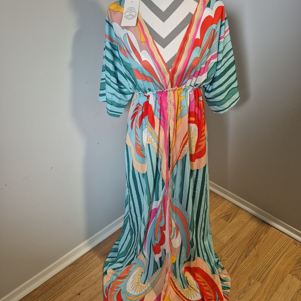 Colorful Striped Maxi Dress